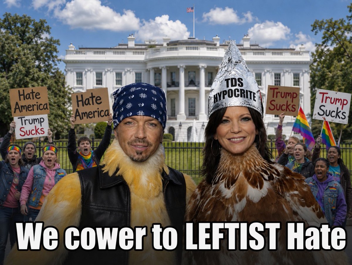 ColonelMQ's tweet photo. People need to realize that hate, intimidation & violence are all the “democrats” have, because:

THEY’RE. ACTUALLY. COMMUNISTS 😈

They can only “sell” it by controlling every form of mass media & entertainment possible. 

America-celebration is horrifying to them, so it’s obvious they’d sabotage it. 

This has ZERO to do with anything The People want; it’s about controlling what we see. 

Michaels, McBride & others are the latest examples of cowards easily intimidated into doing what these tyrants want.  

There are many other performers who won’t bow down.

Line them up. 

As far as @martinamcbride, @bretmichaels  & the other cowards are concerned? 

If they were afraid of the Woke Nazis ending their careers, they can be satisfied with the fact they’ve done it themselves. 

Boycott & ignore them all in the future 💯⚖️😁
