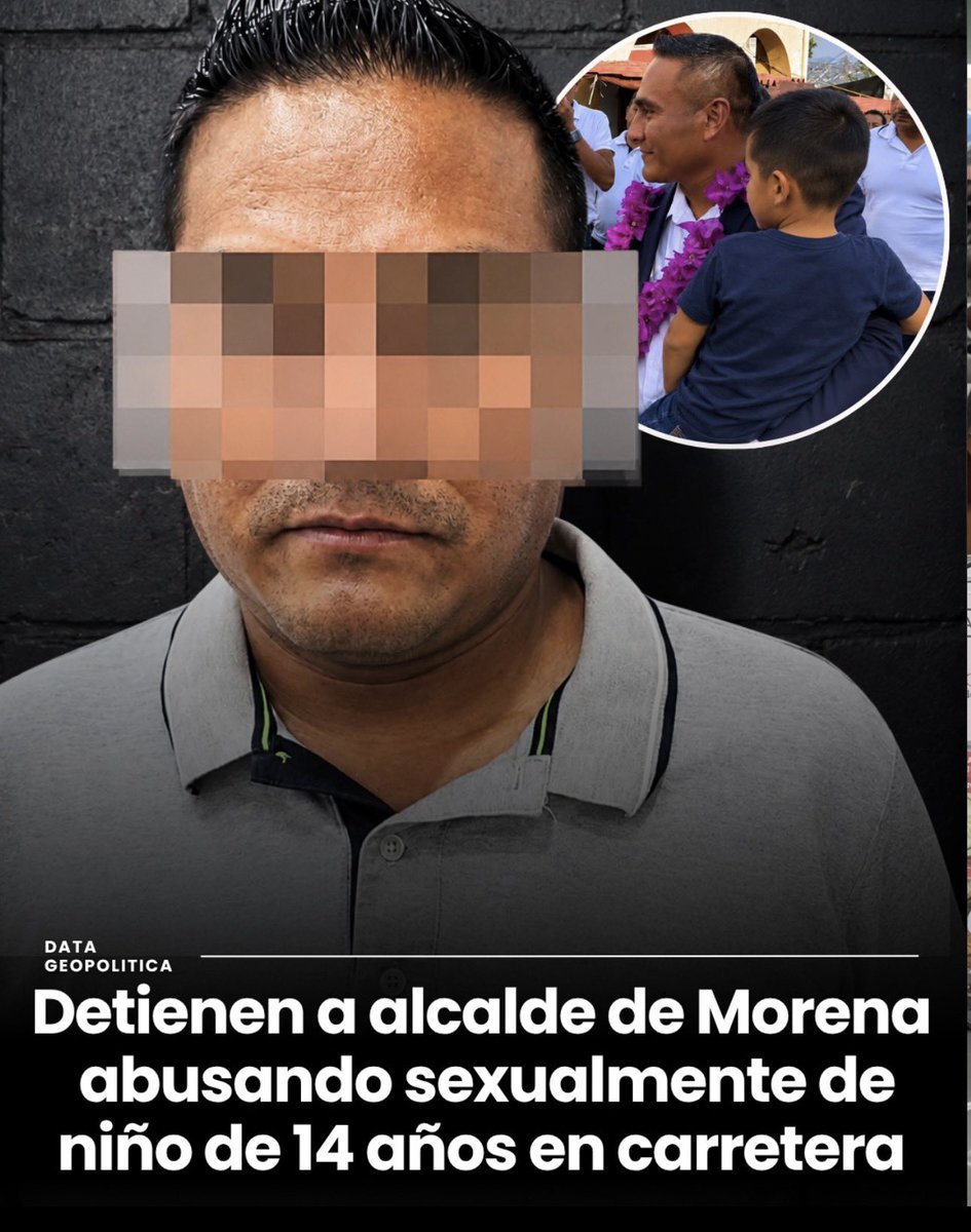 porMexico15's tweet photo. Jorge Armando Genaro Rubio fue detenido, abusando de un menor de edad de 14 años en la carretera y es de morena presidenta. Usted va a tener que hacer exámenes no solamente de control de confianza, mismos, que le recuerdo que @OHarfuch reprobó. https://t.co/mj4fLEbM8r