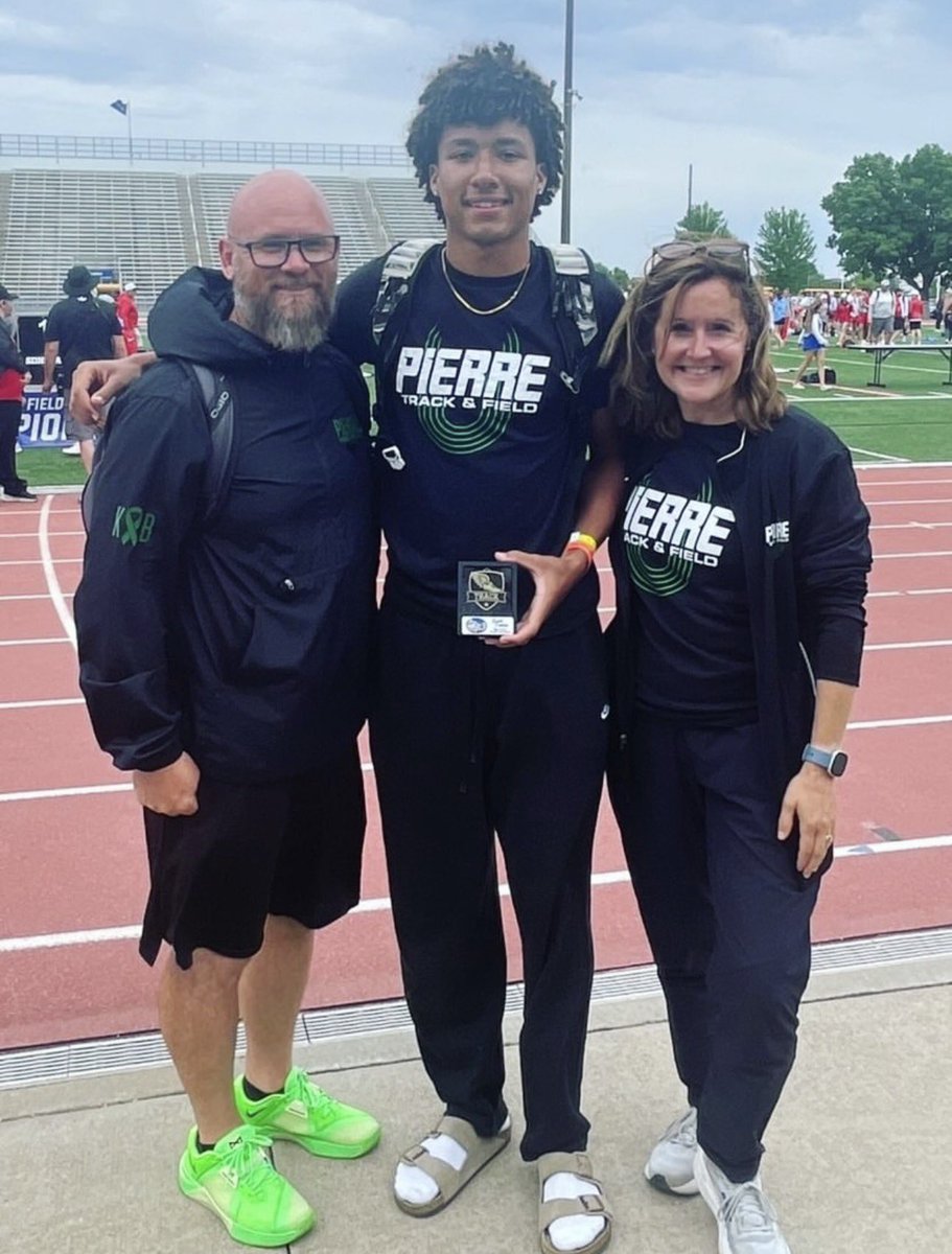 PierreGovsTF's tweet photo. Corde Austin wins the “Field MVP” Award of the Class AA 2026 South Dakota State Track &amp; Field Meet! #GovTrack26 #GoGovs #SDStateTrack26 https://t.co/UXAq2UYIc9