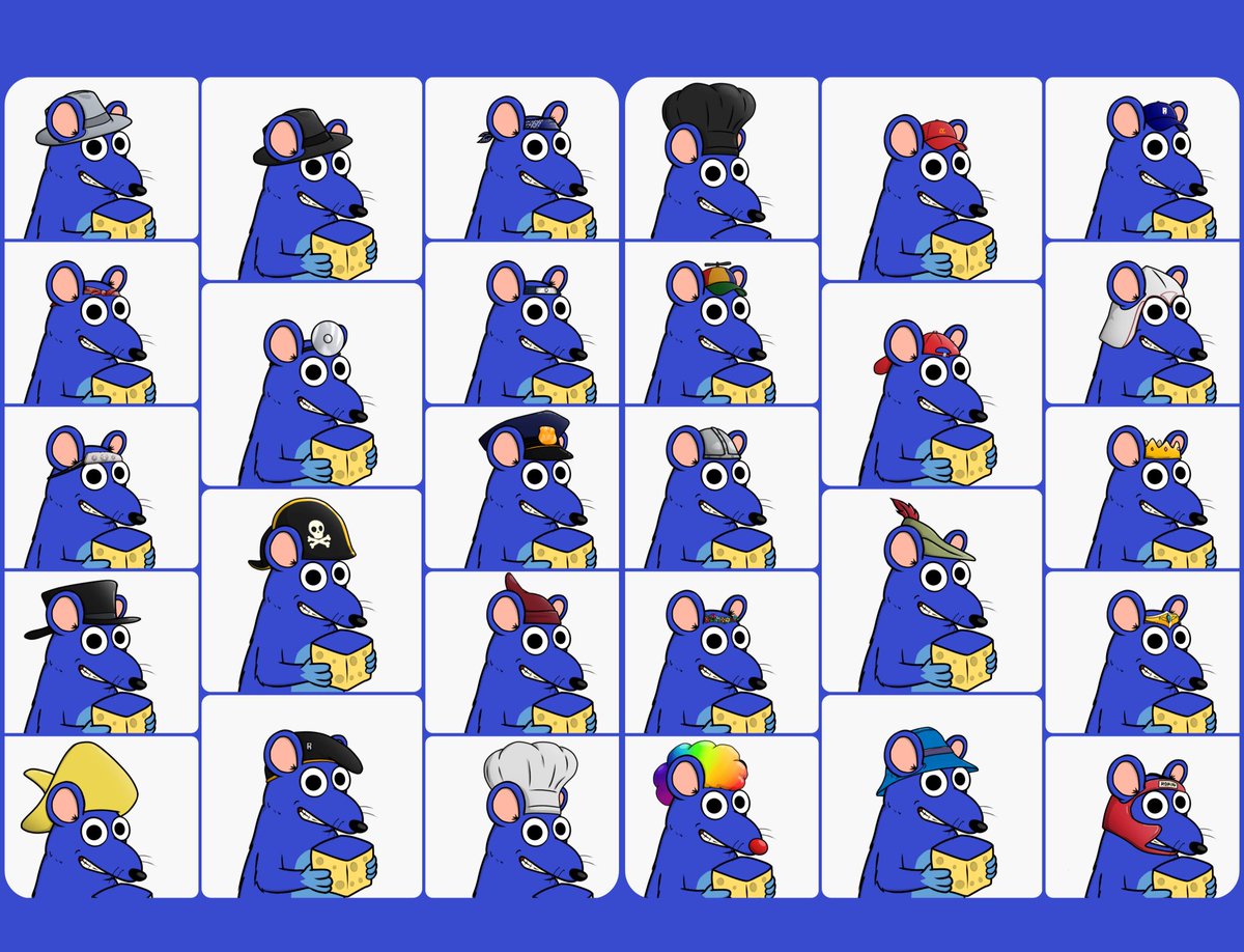 OgRats_'s tweet photo. Leaks leaks 👀
The OG Rats collection includes 28 different Headwear traits, each adding its own personality 
Which one are you hoping to mint? 🧀 https://t.co/3K5JH8KrCo
