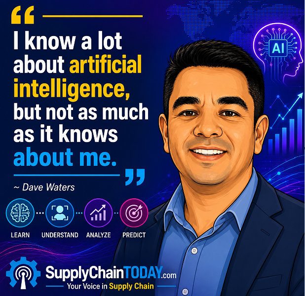 LogisticsStuff's tweet photo. "I know a lot about artificial intelligence, but not as much as it knows about me." -Dave Waters
#aiquotes #artificialintelligencequotes https://t.co/Hn4UKmIAPR