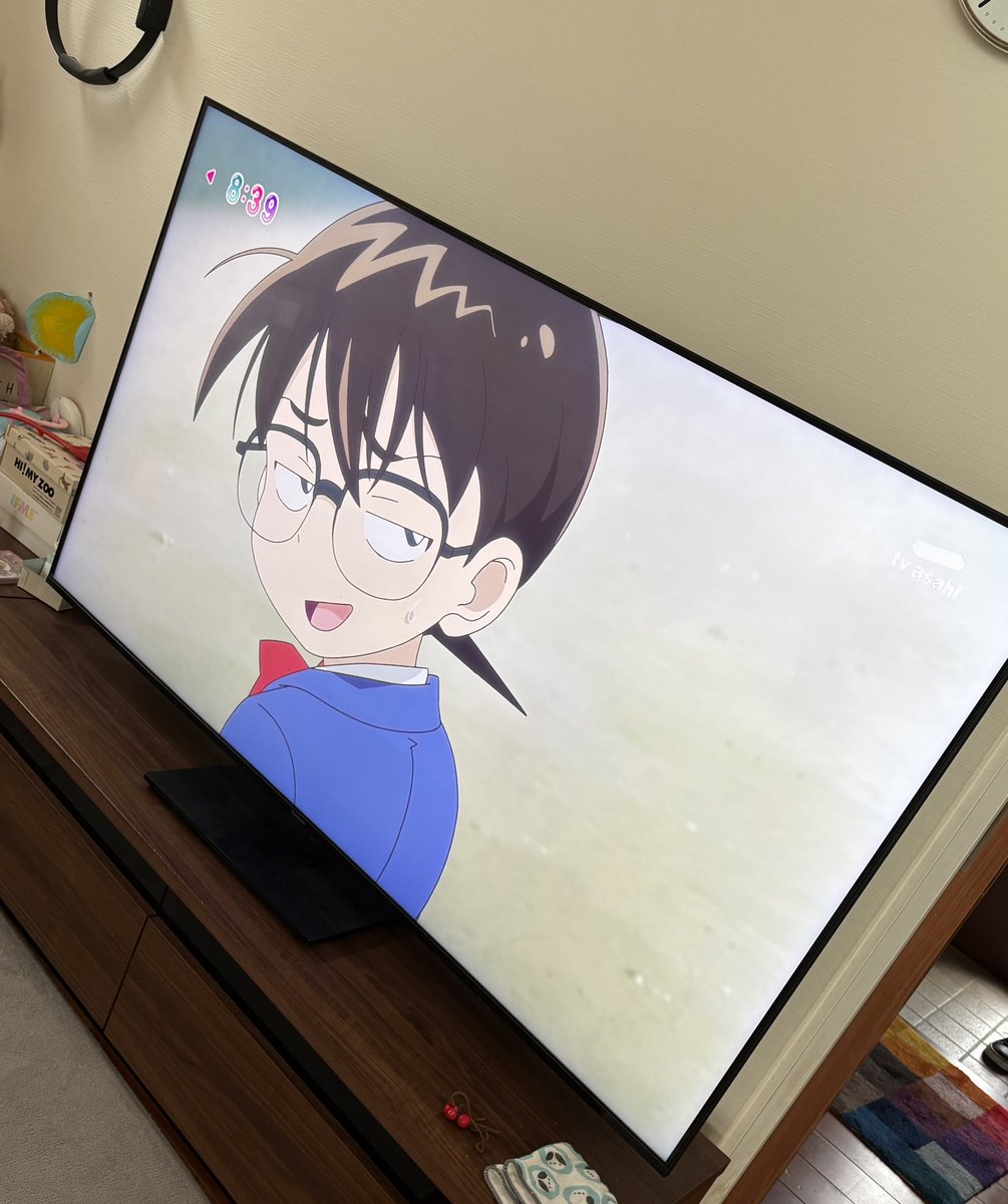 socksmother's tweet photo. プリキュア流してたら唐突にコナンの声がして｢えぇ！?｣って画面見たらコナンがいた🫣 https://t.co/M7HLfQyO9s