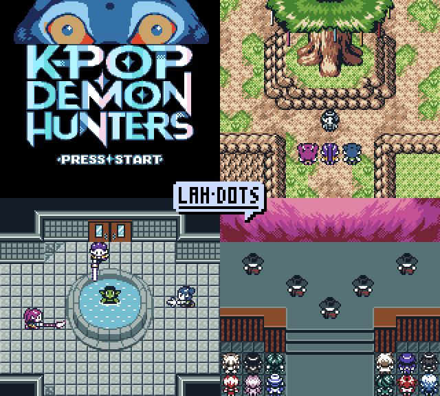 LAH_dots's tweet photo. _if "KPop Demon Hunters" was for Gameboy Color 
#kpopdemonhunters | #pixelart | #ドット絵 | #Gameboy https://t.co/i6zOJAf0DO