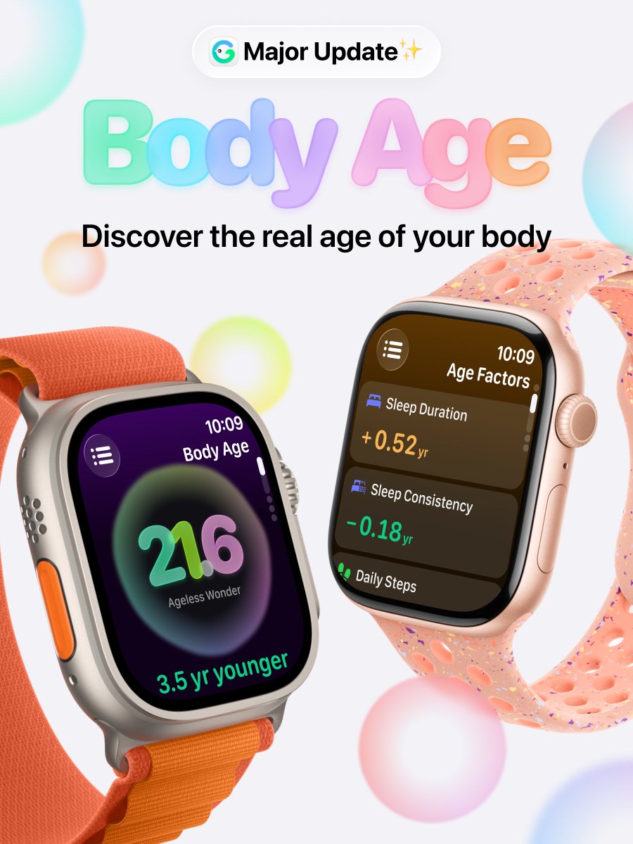 trygrowapp's tweet photo. My  Watch just told me I'm aging faster than I thought. 🙃🙃🙃

Here comes Body Age feature on Grow! It estimates your biological age based on the real health data. 

Take a look at https://t.co/cG8fax0Db8 https://t.co/FoGOhGzHMk