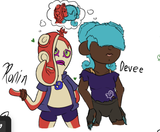 narson03's tweet photo. Fun little doodle of Ronin and Devee I drew during this session! https://t.co/Gdq3qZdDxN