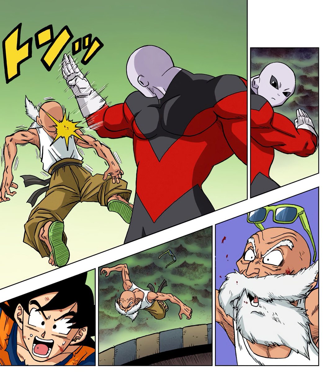 JordanLDurham's tweet photo. You guys are so “Power level” obsessed lol Jiren literally specifies he only uses as much energy as he needs against his opponents, The ACTUAL point of this exchange was Movement Speed VS Reaction Speed Roshi just had better reaction speed as a martial artist. This is what happens when you remove all nuances from everything within the series.