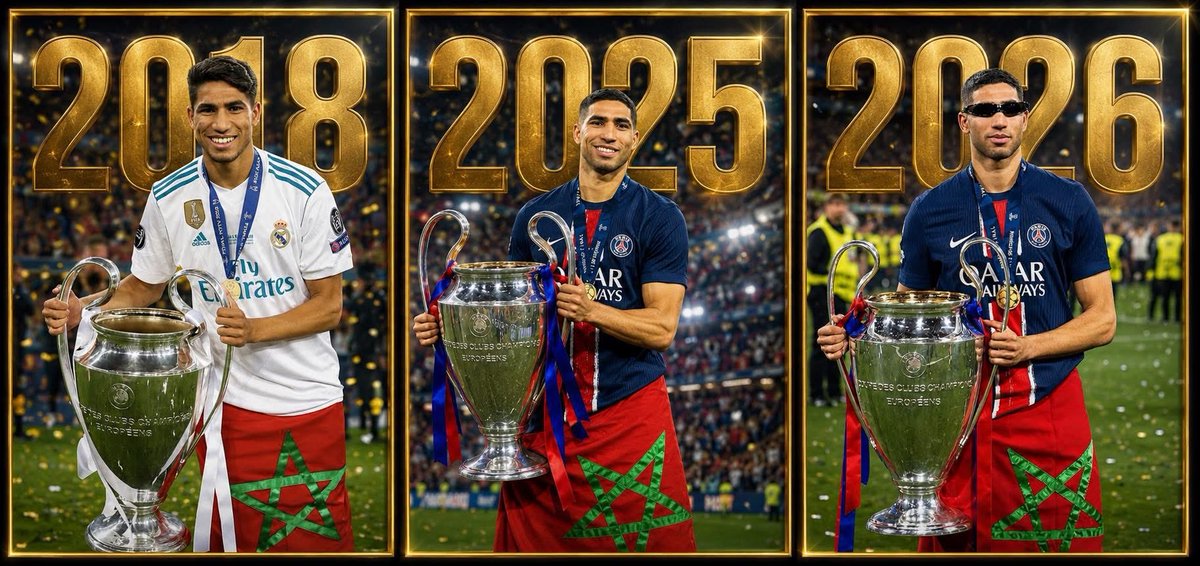 Panachi_Notes's tweet photo. الأسطورة أشرف حكيمي يحقق اللقب الثالث👏🇲🇦🔥
#باريس_سان_جيرمان_أرسنال 
#دوري_أبطال_أوروبا https://t.co/RRJ3UpA6zn