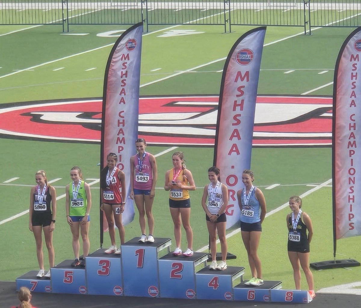 tbhs_ad's tweet photo. Jocelyn Haynes with another state medal. She places 7th in the 3200m run. Congratulations Jocelyn on finishing her TBHS track career earning 2 state medals at the State Track meet. https://t.co/b7wIBY6oQN