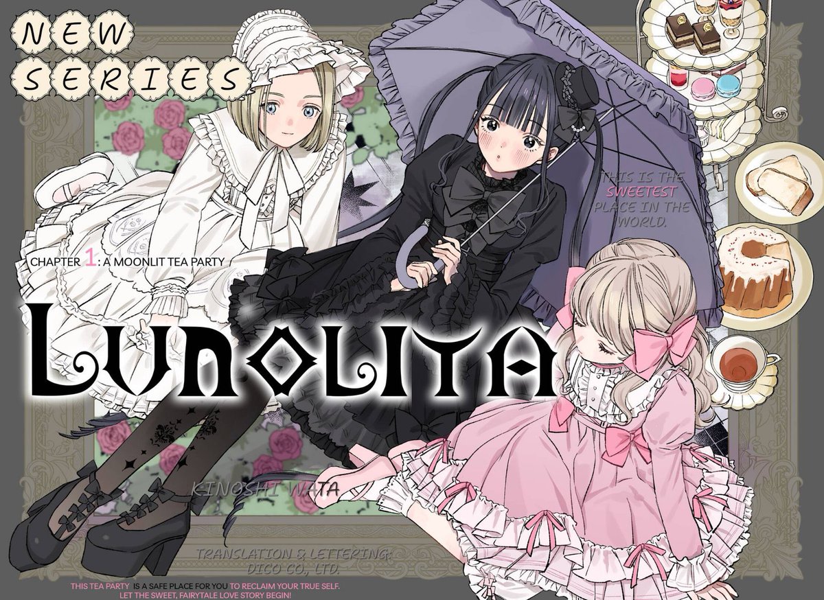 88kumo's tweet photo. the first chapter of lunolita was alluring! it unravels by intricately layering how the freedom of self expression through clothing holds the power of healing with an intriguing touch of fairytale mystery. kinoshi wata drawing a lolita fashion manga is like a dream come true https://t.co/uIGLylHRR0