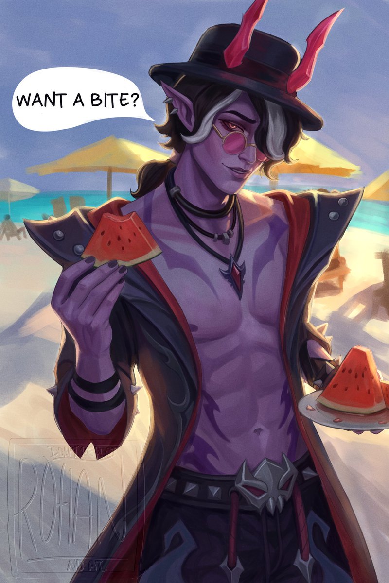 rohandecay's tweet photo. ¿Want a bite? 😋🍉 

#hwei #leagueoflegends https://t.co/W9JCo070NF