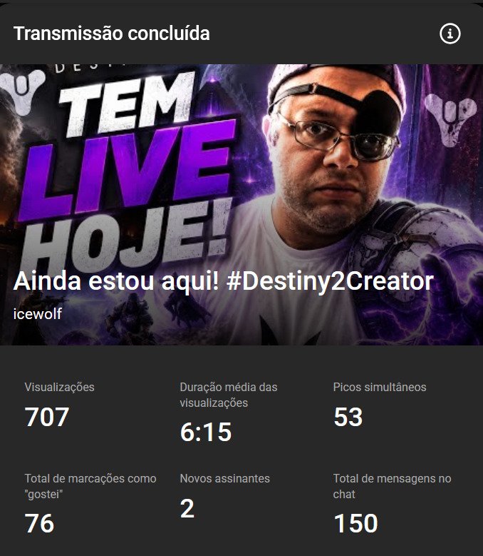 CODicewolf's tweet photo. Muito obrigado a todos que colaram nas lives! 💙

Foram 53 inscritos na live do YouTube e 28 na Twitch. Cada inscrição, mensagem e apoio faz toda a diferença. 🚀

Seguimos juntos nessa jornada! 🎮
#destiny2 #destiny2creator 

🔥 #Gaming #Live #YouTube #Twitch #ObrigadoAoVivo https://t.co/VJ0NlirC17