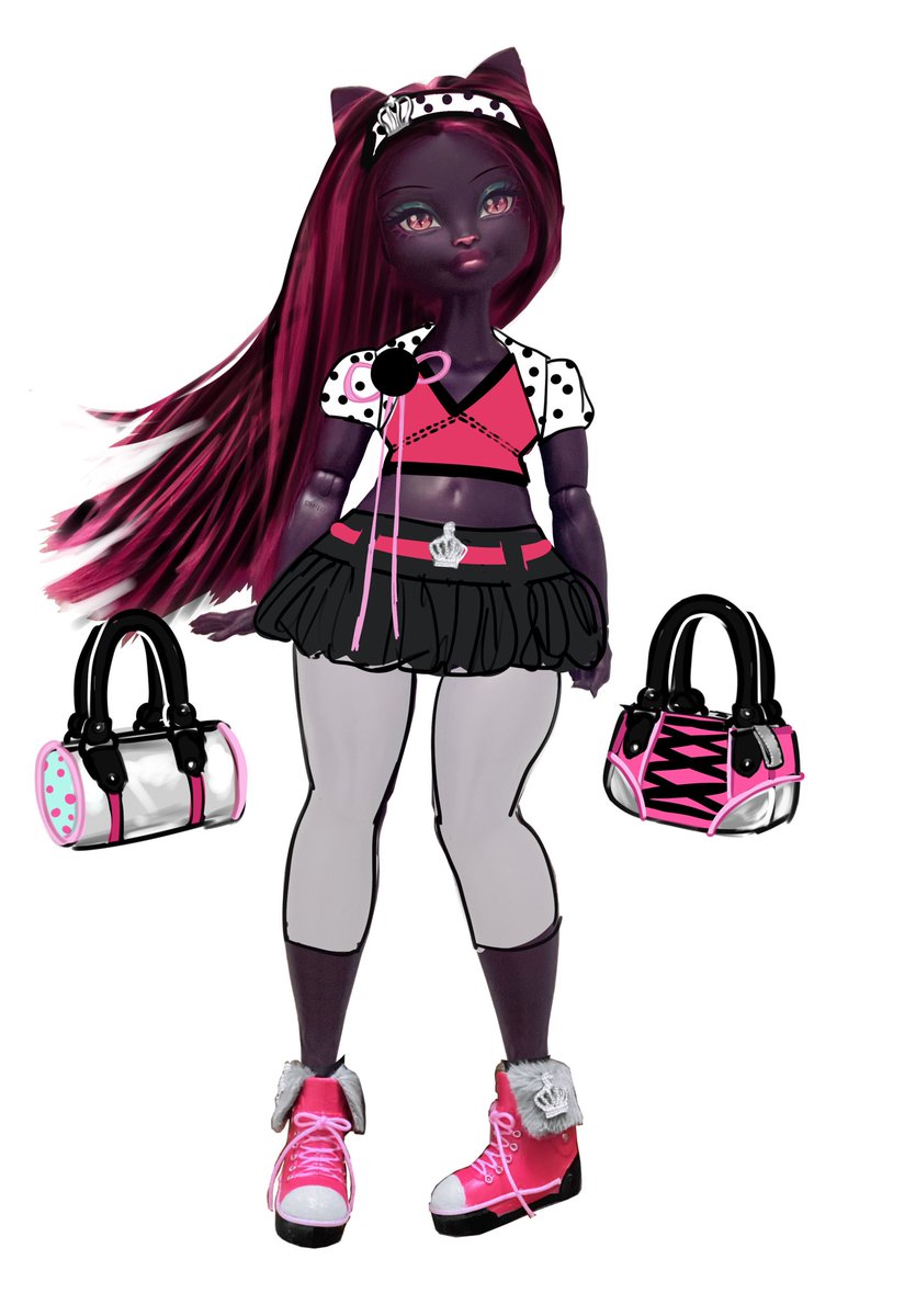 emgwe_png's tweet photo. sum silly catty concepts, i wish mattel stopped putting her in tacky dresses 🫠 https://t.co/d220eae2Zx