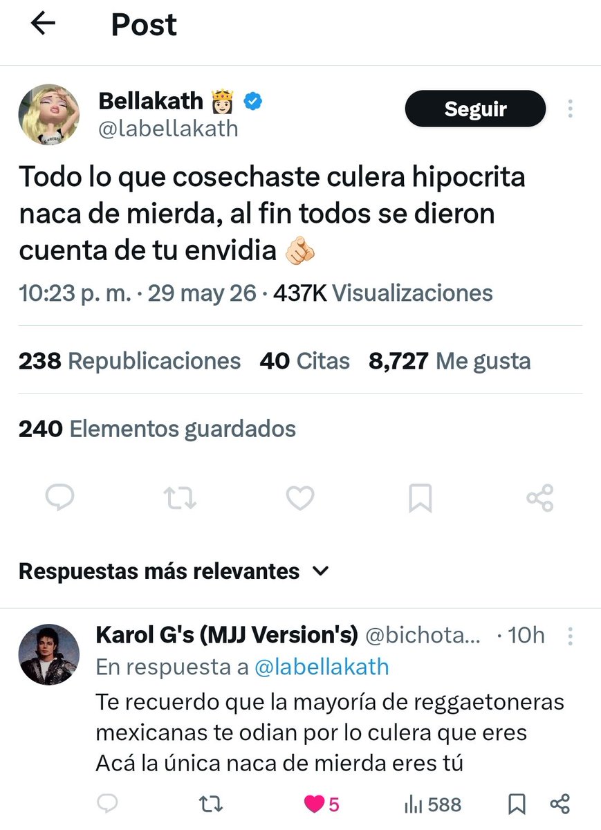 Karol G's (MJJ Version's) tweet media