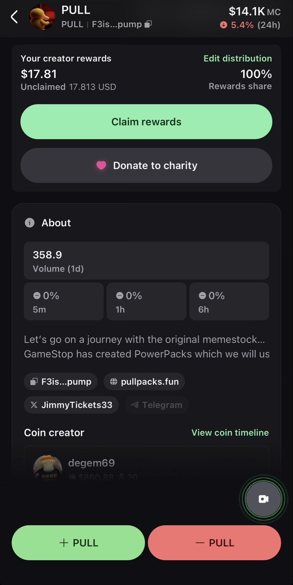 Pull_PowerPacks's tweet photo. $17.81 in rewards but the @JimmyTickets33 account is too hot for the TL right now.

Things to come soon:
-vote on tier for next $PULL i.e. Starter/Silver/Gold…will post poll 
-Test Distribution for Treasury 
-First official Treasury distribution to top 50 holders…55M+ https://t.co/AdPQWdhDsR