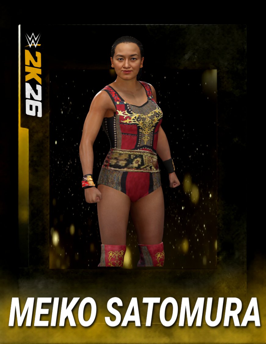 KingEmpire345's tweet photo. The Legendary @satomurameiko is now uploaded 🔥 

Attire credit to @travisalekz 

Face texture help by @cawsmicangels 

Moveset by @LU_BestFriends 

Tags are YfmGemini,MeikoSatomura,Travisa 

Enjoy 🙏 

#WWE2K26 https://t.co/3ZEvJZvU2Y
