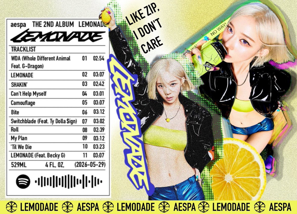 noonadraw's tweet photo. LEMONADE poster🍋🍋🍋🍋

#aespa #æspa #에스파
#LEMONADE #aespaLEMONADE https://t.co/Yf7uon1t3O
