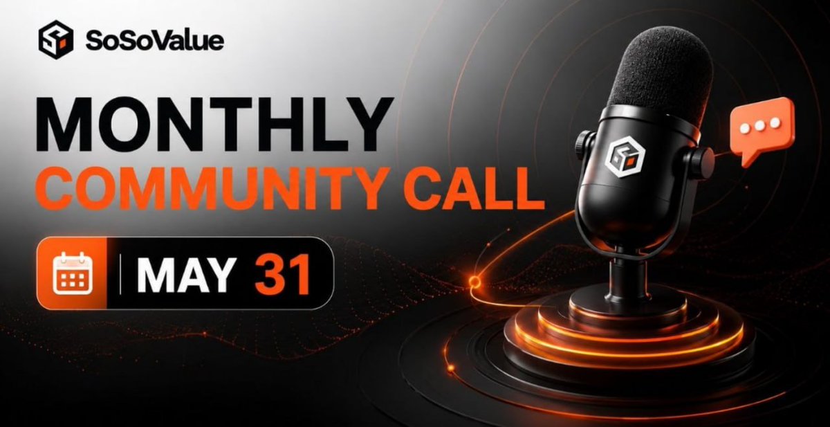 Reminder 🎉 Sosovalue monthly community call hold today ⏳Time : 1pm (WAT ...