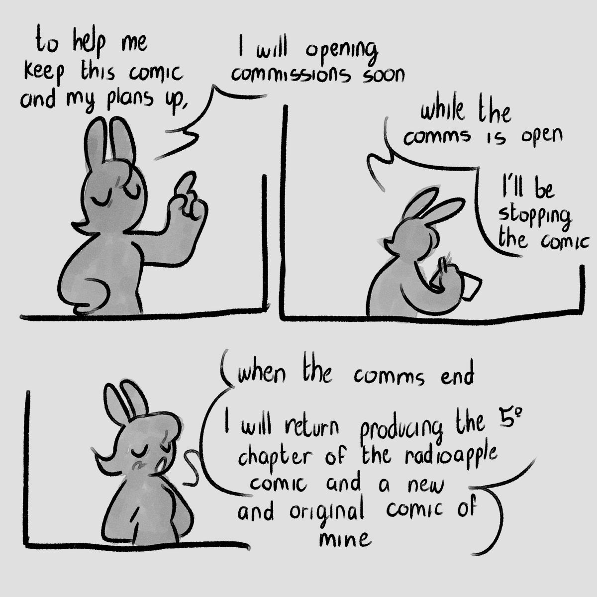 k4nekya's tweet photo. CHAPTER - 4
page - 18/18

sorry for posting it late guys, I didn't see the hours running, but- here it is!! and with a little announcement.
thank you all so much for helping me with this comic, hope I see you guys soon bye-bye!! ❤️❤️

#radioapple #appleradio #HazbinHotel https://t.co/q4iRfWpRNG