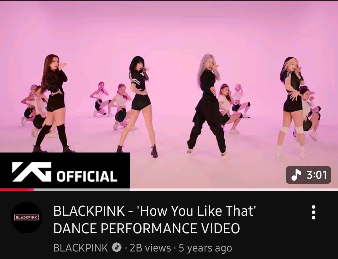 Danagul45100001's tweet photo. The performance video for "How You Like That" has surpassed 2 billion views on YouTube.
— It is the third BLACKPINK video to achieve this milestone.
#BLACKPINK #HYLT #블랙핑크 https://t.co/sVsS54ZfZN