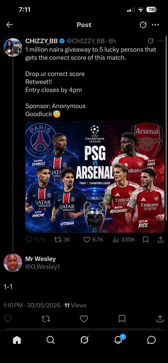 O_Wesley1's tweet photo. @Timmyofdelta @exce85170 @CHIZZY_BB  @jujupunte , you guys can’t even do what you promised after I predicted the score 💔💔 Ona thy use us grow one page https://t.co/WxwJlvVo5h