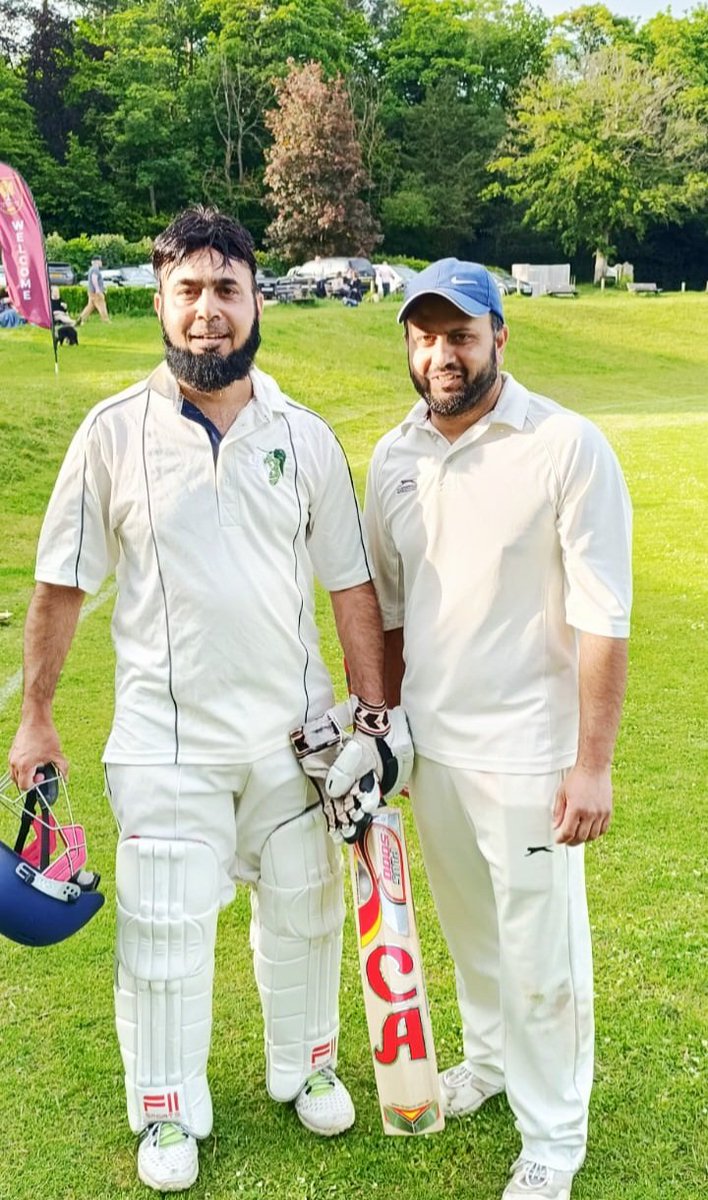 saeedhashmiuk's tweet photo. I scored 1st Century (100 not out) of the season in Saturday Cricket League VS Pirbright Cricket Club yesterday 
Bowled 10 overs 5 Maiden took 3 wickets , Alhumdullilah thanks to Captain Shoaib and Batting Coach Bayzaid Mahmood. 30/05/2026 https://t.co/m1bYtVttMg