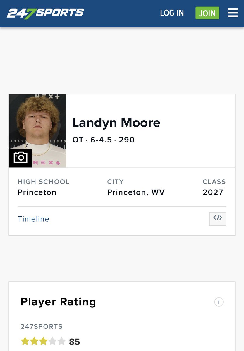 moore_landynn's tweet photo. 👀👀! Blessed to be ranked as a 3 🌟 recruit and the 97th best IOL in the country! Thank you @247Sports! @Mr_Tanner23 @PSHSTigersFball @PrepRedzoneWV https://t.co/vxNsqBQIps