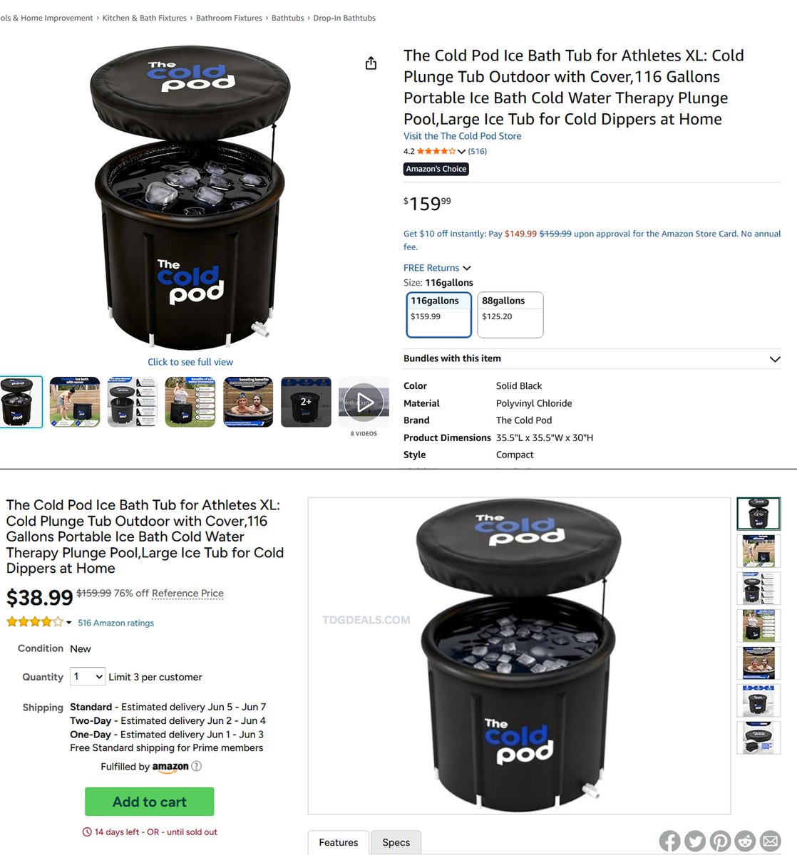 thedealsguy_'s tweet photo. #wootpartner #ad

$39 SUMMER COLD PLUNGE

Normally around $150; hurry before goes out of stock!

https://t.co/tYrlUWbaDm https://t.co/0UlWQs3qpT