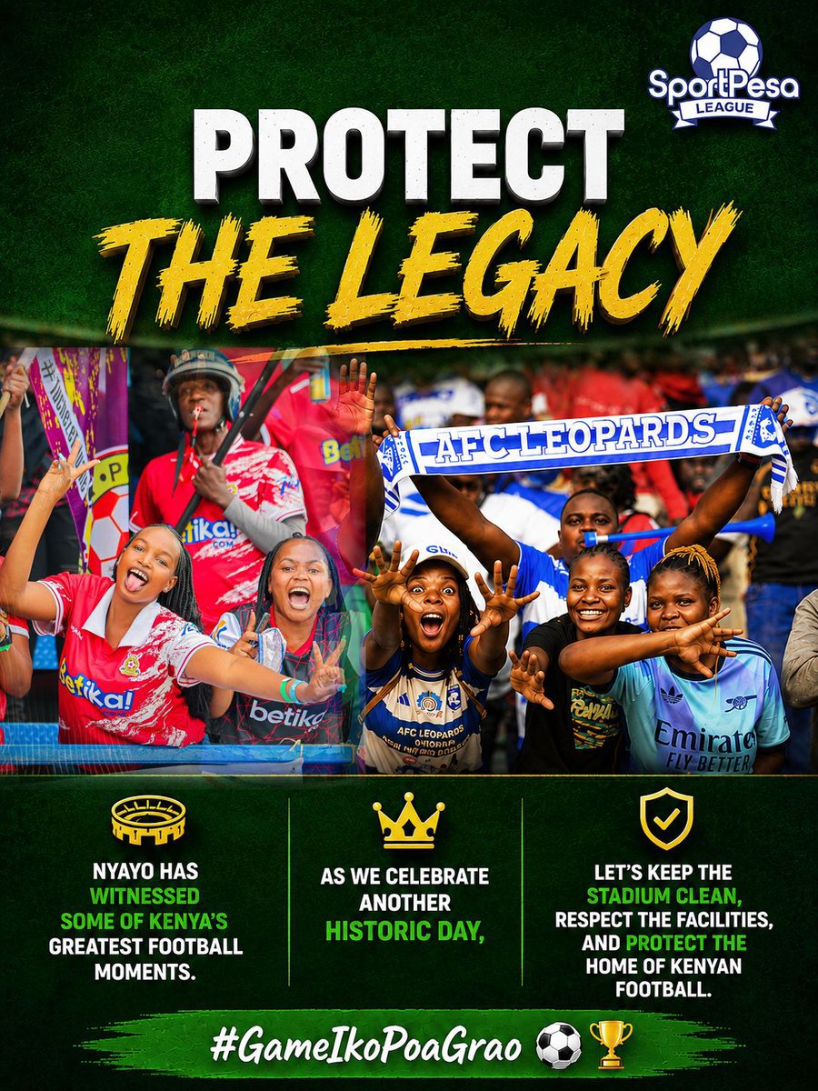 SimbaJoseph's tweet photo. Matches involving Shabana fc, Gor Mahia, and AFC Leopards have become some of the most anticipated fixtures in the league because all three clubs bring large travelling support. 
The club has demonstrated that community-based football support is not limited to Nairobi. Kisii fans have shown that regional clubs can attract thousands of supporters every week when there is strong identity and local pride behind the team. 
@CharlesOnyango_ @beebree0
#GameIkoPoaGrao