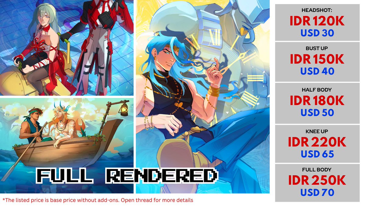 romennero's tweet photo. [RTs &amp; likes are very apprectiated]

MY COMMISSIONS ARE OPEN!!
For local 🇮🇩 &amp; international

Please open the following thread and make sure to read through my terms of service before placing an order 👇 https://t.co/yP0HOVHHj3