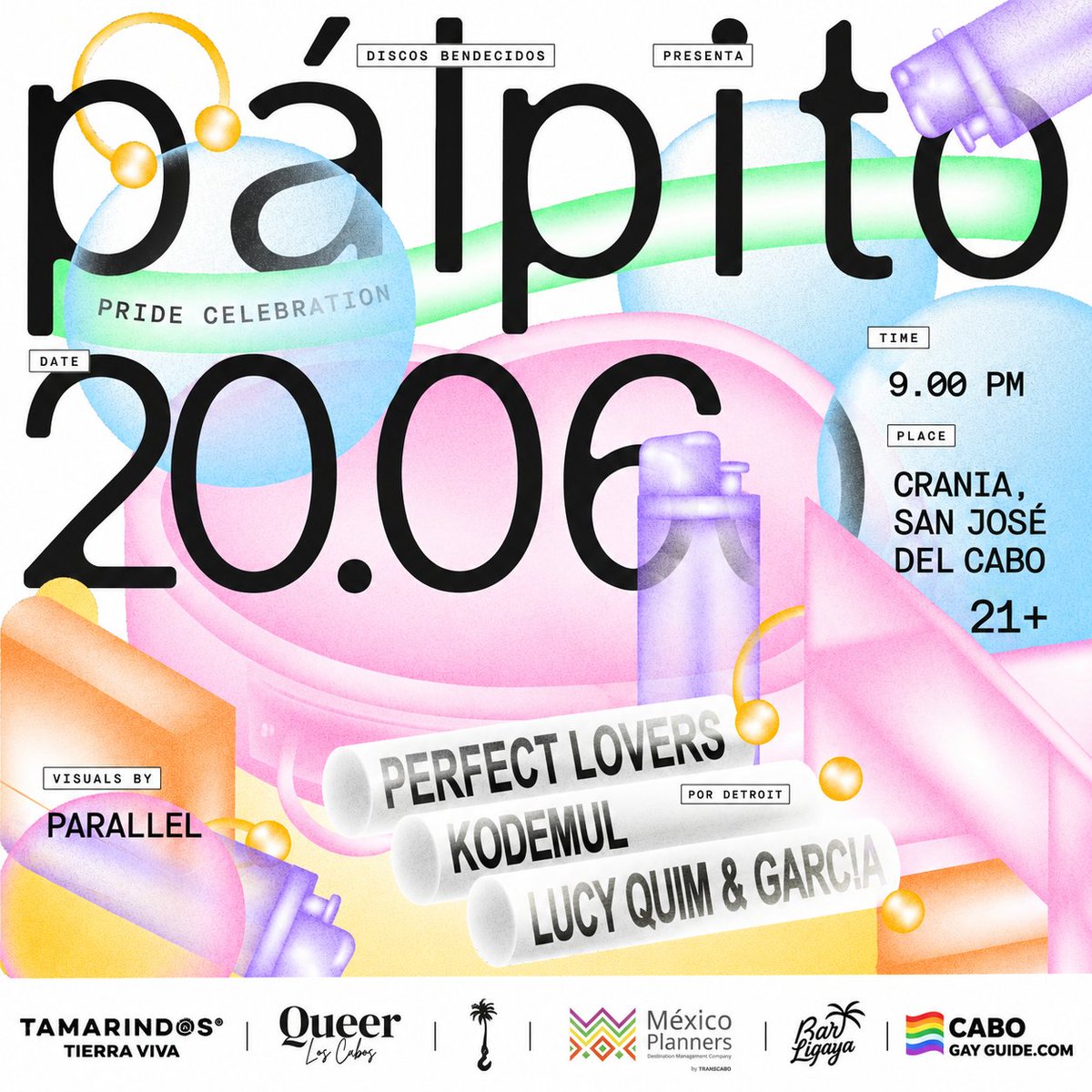 gaybajamx's tweet photo. 🔥 Pride ends... and the real dancing begins.
💗 PÁLPITO 2026
🌈 Official Pride After Party
🎧 International DJs
🪩 Queer energy all night
📍 CRANIA
🕘 June 20
📲 Event details:
https://t.co/1Qjx2Sp0Nv
#BajaMen #CaboGayGuide https://t.co/nMZfy9wBHG