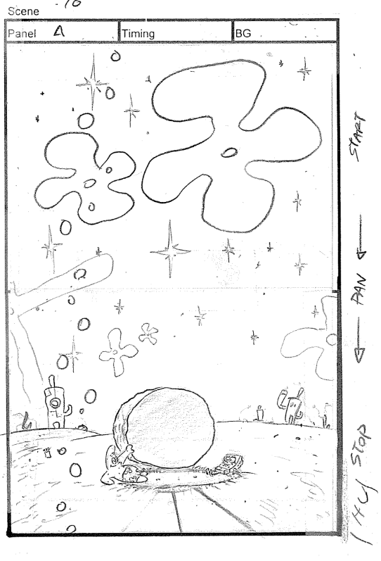 ArtofSpongebob's tweet photo. A storyboard drawing from "Home Sweet Pineapple." https://t.co/Umq1xf4Kdg