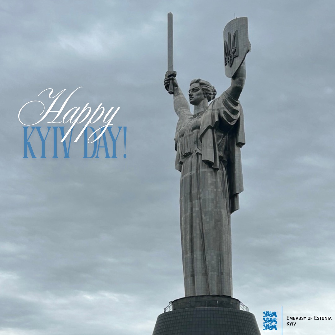 EE_Ukraine's tweet photo. 🇪🇪The Embassy of Estonia congratulates on Kyiv Day! The capital of Ukraine and its residents inspire us every day with their strength and courage! We wish you peace and prosperity! Glory to 🇺🇦! Glory to Kyiv!💙💛
#StandWithUkraine https://t.co/vCNTyBOADi