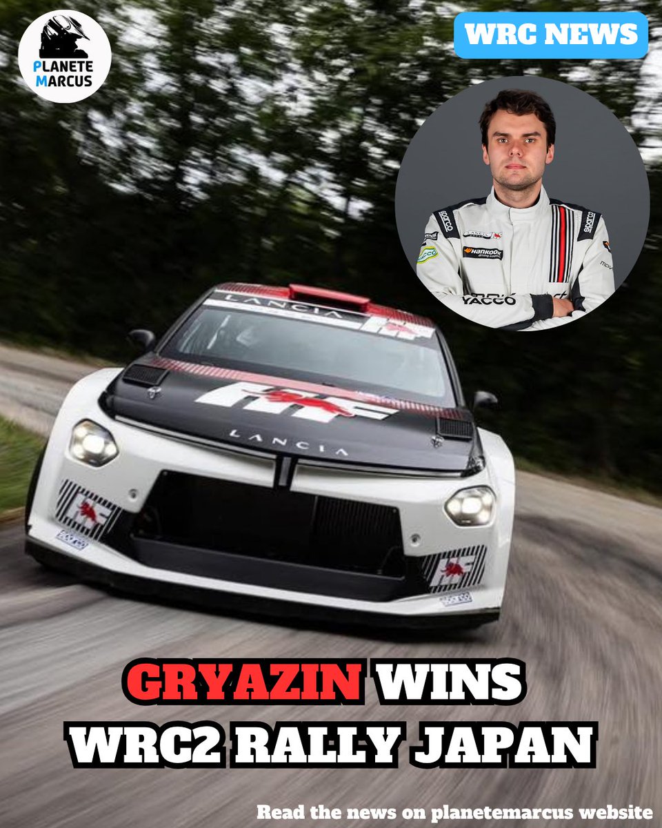 planetemarcus's tweet photo. #WRC GRYAZIN wins WRC2 class in #RallyJapan 👉 https://t.co/9IKdstDdg1 https://t.co/HkHPgheEA6