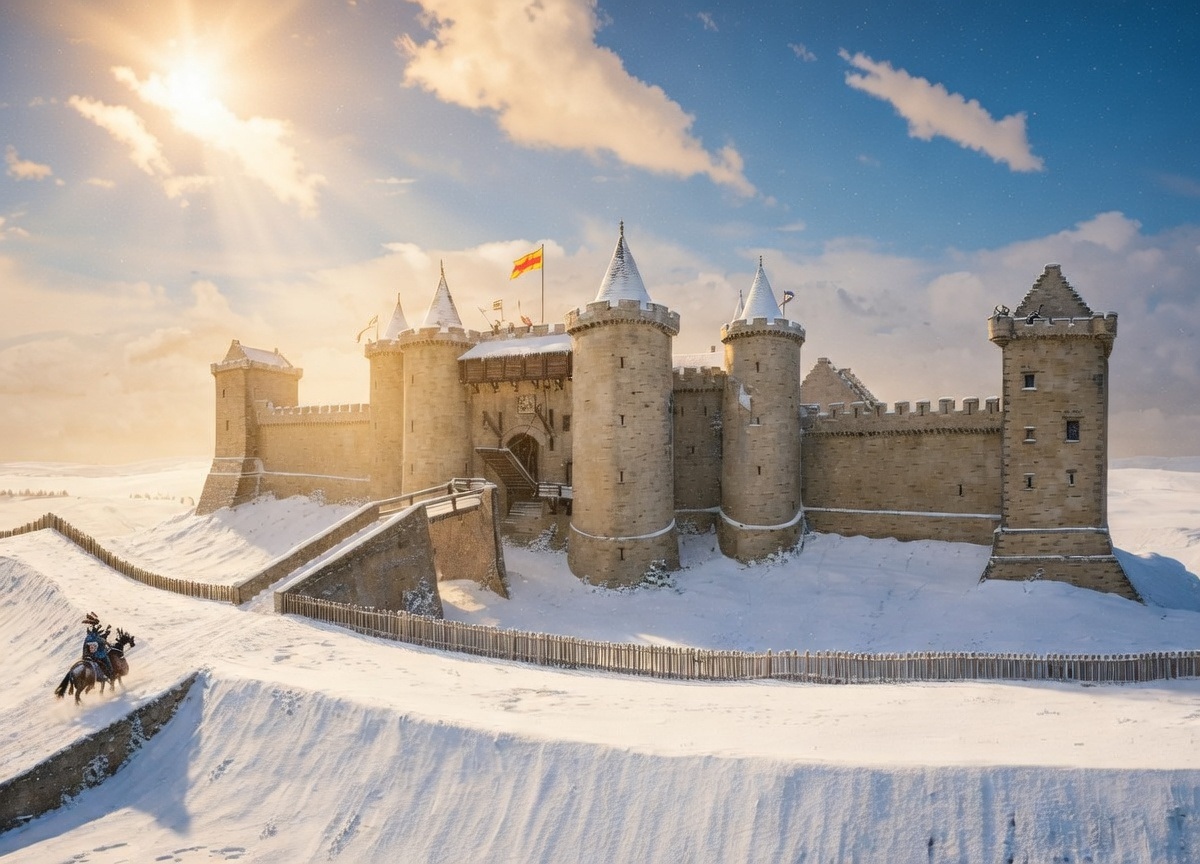 andrewsp2009's tweet photo. Stirling Castle (Scotland) reconstruction mock-up of earlier four towered gatehouse and defensive hoarding suggestion. #StirlingCastle #HistoryRebuilt #ScottishCastles https://t.co/A96QRZqbtF