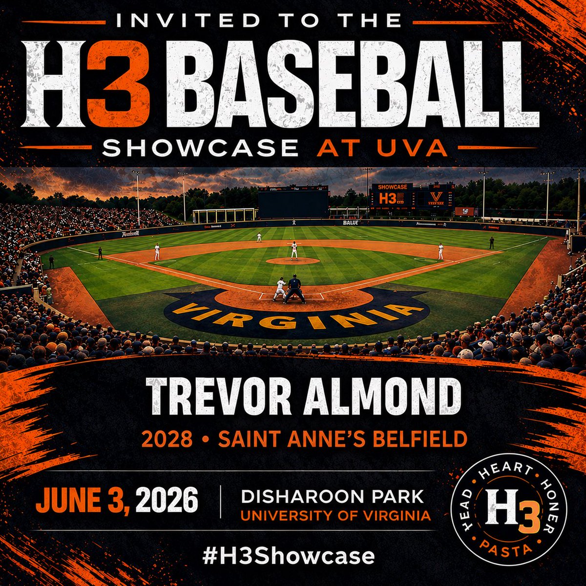 TAlmond11's tweet photo. Blessed to receive an invitation to the H3 showcase at UVA!!
@STAB_baseball 
@JBC_Baseball https://t.co/rLGGuiIW2K