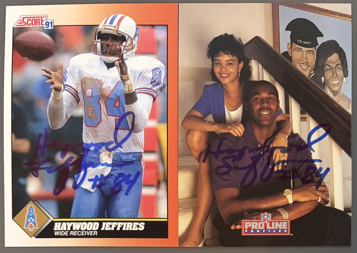 CharmCityGraphs's tweet photo. Raghib “Rocket” Ismail signed 1/1 in 3 weeks. Haywood Jeffries signed 2/2 in 2 weeks. #ttm #ttmautographs https://t.co/MXUgS0GfsA