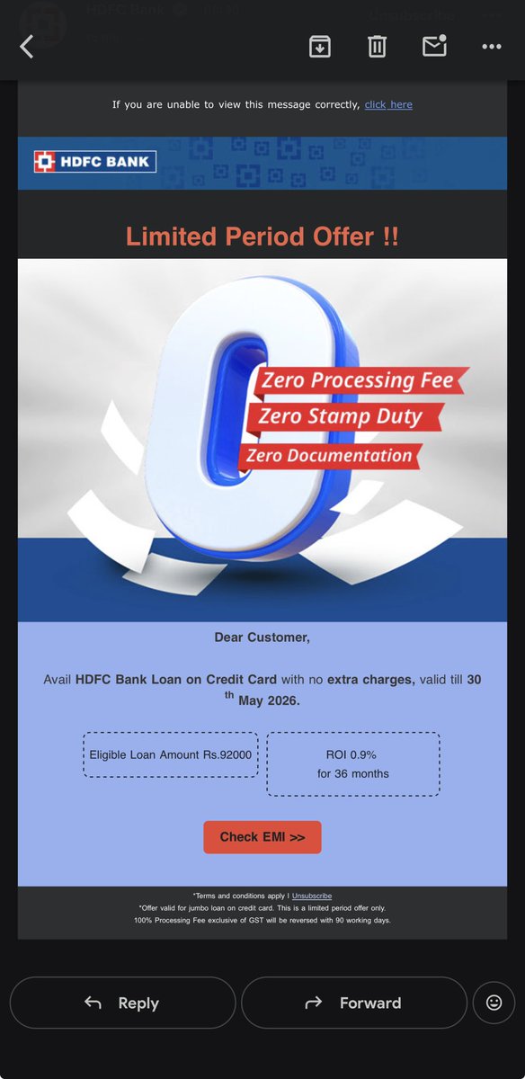 Vinith_25's tweet photo. @HDFC_Bank @HDFCBank_Cares Hi this how your advertising and once the loan Details come your mention processing fee ?  It’s not fair https://t.co/IaWDq0qJ6r