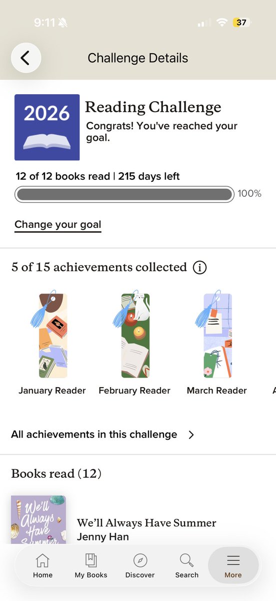 scaryroses's tweet photo. I read 4 books this month and hit my year reading goal already (I read 8 books in 2025...) https://t.co/WV9KqBdGm6
