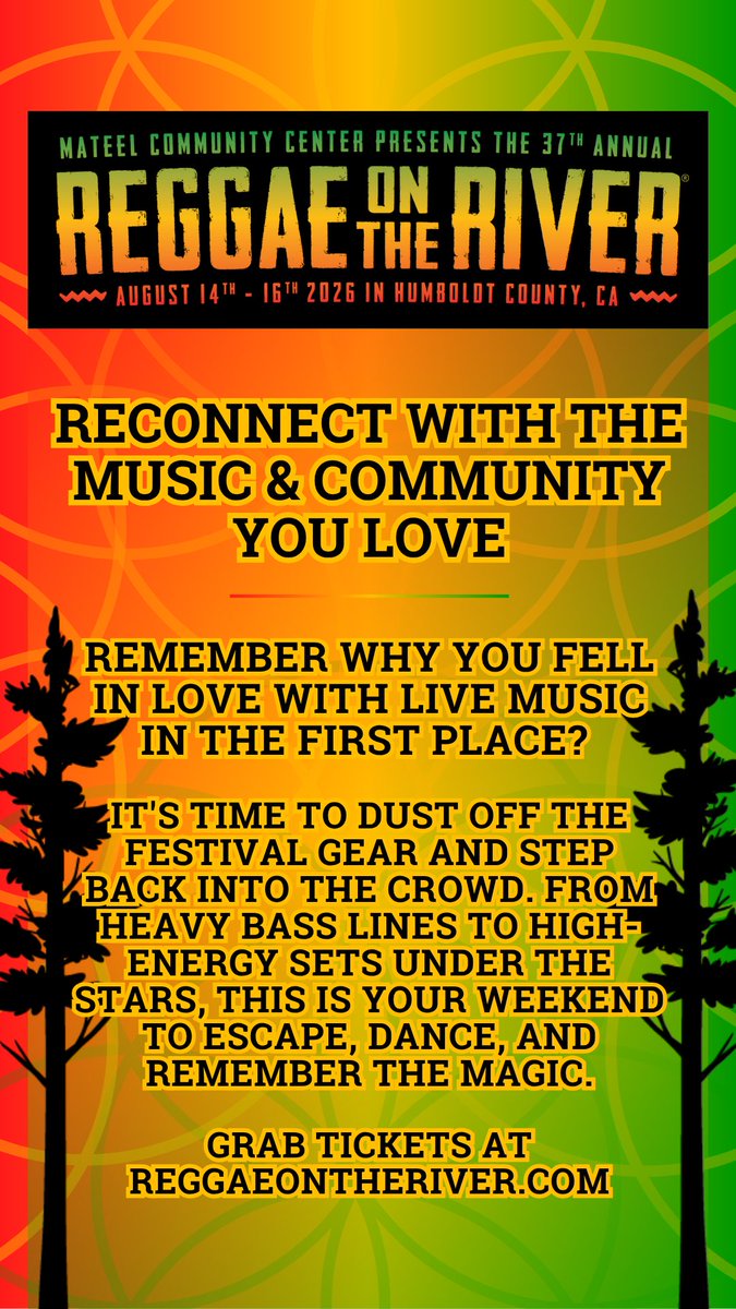ReggaeOTR's tweet photo. ✨There’s something special about standing shoulder to shoulder with hundreds of people and losing track of time under the stars.⛺️If it’s been a while since your last festival, this is your sign.🌊Come create memories!
🎟️https://t.co/WpVUpCIbsx! https://t.co/DDUOBUfDx8