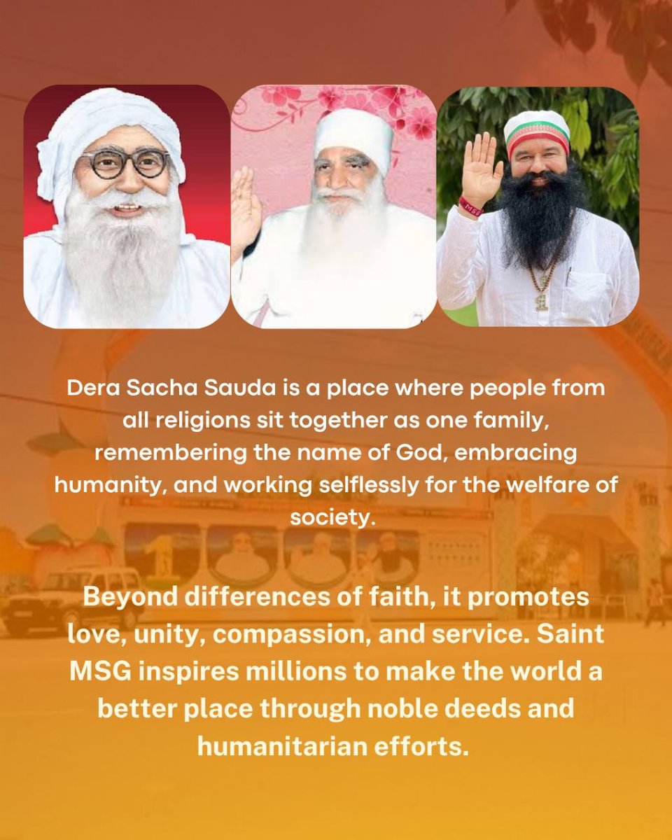 Positive25Vibes's tweet photo. Everyone is treated equally here. #FoundationMonthOfDSS is celebrated through selfless service and welfare activities under the pious guidance of Saint Gurmeet Ram Rahim Ji. Dera Sacha Sauda stands as a symbol of humanity, unity, and compassion, inspiring people to serve society. https://t.co/0cRVAIReMP