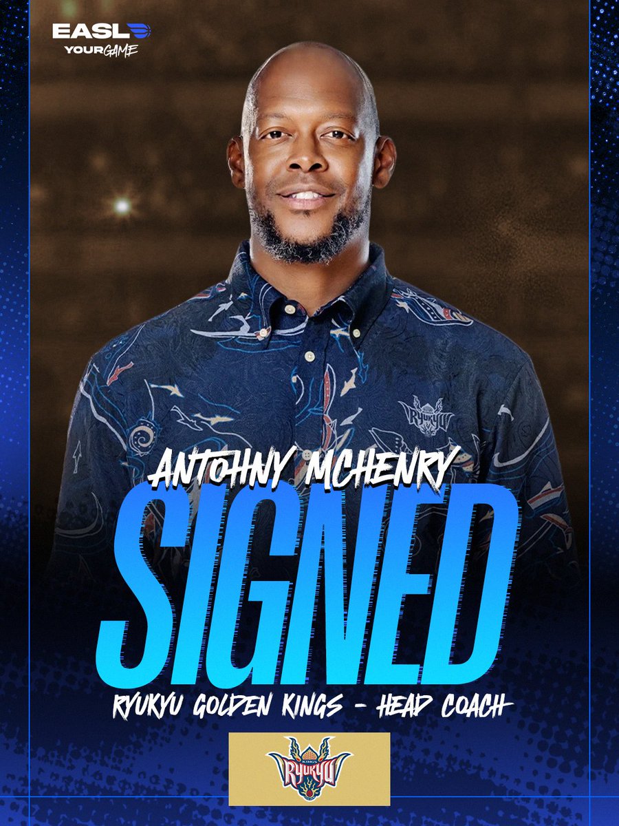 EASLofficial's tweet photo. MCHENRY AT THE HELM 👑 

Anthony McHenry is the new Head Coach of @RyukyuKings.

The Kings legend played nine years (2008-2017) in Okinawa before serving as an assistant coach for RGK through the past three seasons (2023-2026)

A new chapter begins for one of the most important figures in club history. ✨

#EASL #RGK #BLG