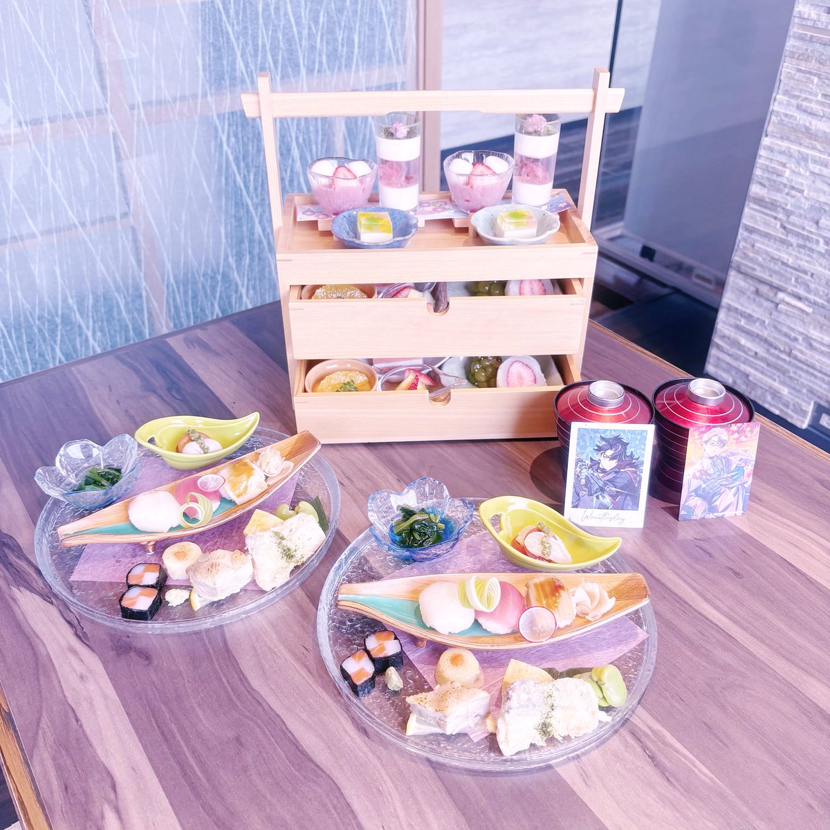 Ap_xx15's tweet photo. アフヌンで寿司食べれるの革命すぎるꢏꢷ^ᴗ ̫ ᴗ^ https://t.co/6M3paKH9ZA
