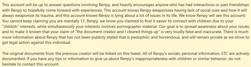 akochanbeware's tweet photo. Please be wary about this account #identityv #idv #idvtwt #proship #proshiptwt Ako is known to be predatory with minors and refuses to take proper accountability for their actions. The link below is the second document that links to the original document. https://t.co/iZvwA88u2g https://t.co/cBKchANVSN