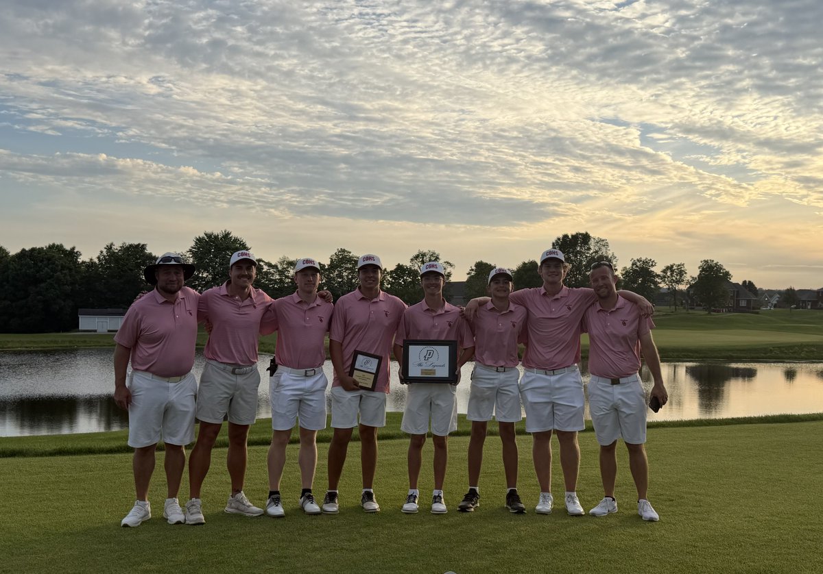 CenterGroveGolf's tweet photo. Providence Invite Results

CG - 294
Franklin - 316
Columbus North - 318

Nathan Springer - 68 (1st)
Drew Carlson - 74 (3rd)
Gabe Baxter - 75 (4th)
Jake Hardin - 77 (T6th)
Louie Teed - 77 (T6th) https://t.co/edkQf8gOtG