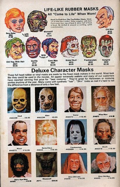 hauntorama's tweet photo. Misc. vintage monster mask catalog pages. 
#MonsterMask #HorrorCommunity https://t.co/14JeagpsaY