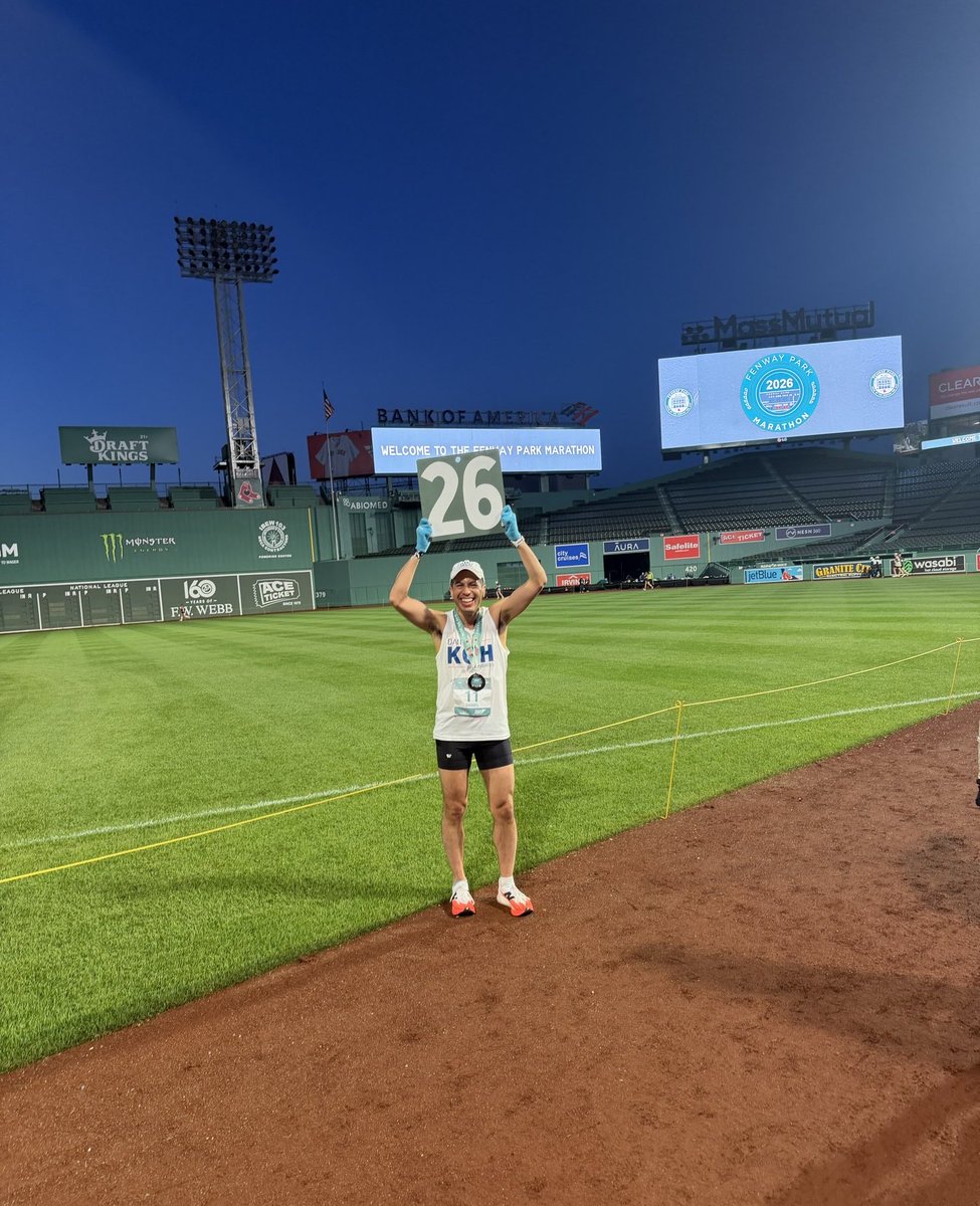 dank's tweet photo. Convention by day, winning the Fenway Park Marathon by night. 

Just like we’ll win in November too.  LET’S GO!! https://t.co/0qYOYrAcaL