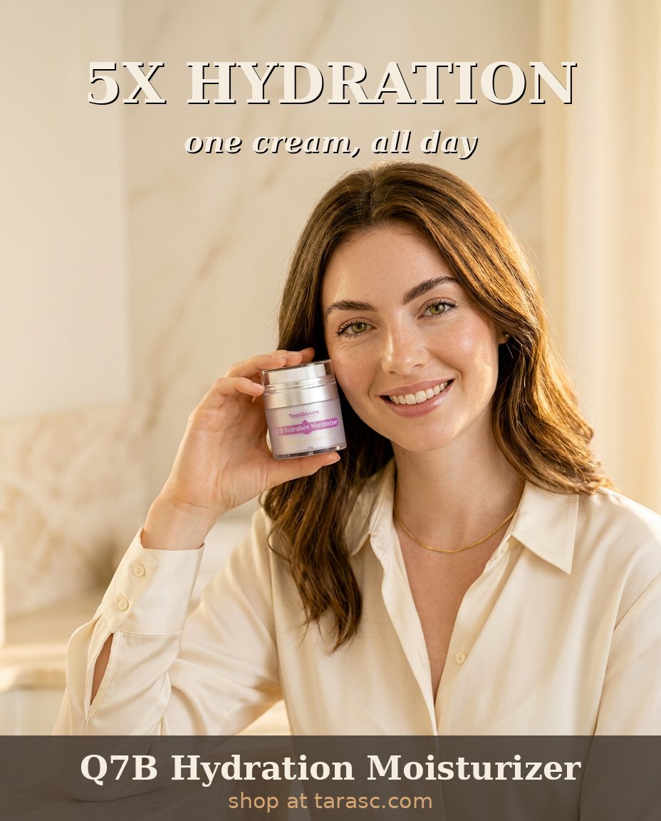taraskincares's tweet photo. 5X hydration, one cream, all day 🤍 the Q7B Hydration Moisturizer keeps skin looking soft, dewy &amp; healthy morning to night.

Shop at https://t.co/0d3IVR3DN3

#MoisturizerCream #HydratedSkin #TaraSkinCare https://t.co/HMRZXlWVm0