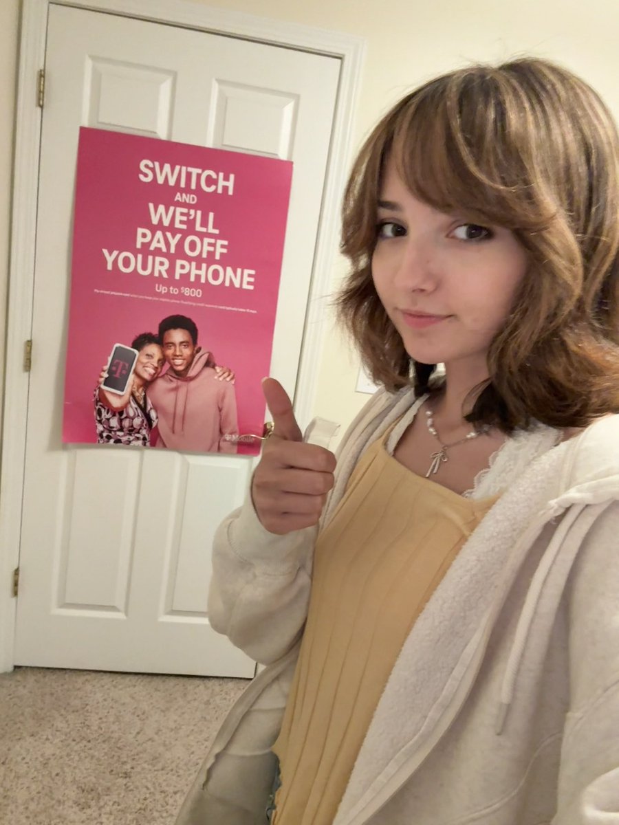 lacedzyn's tweet photo. I found this poster in a dumpster and gorilla glued it to my sister’s door #trolling https://t.co/K01pkh7bOc