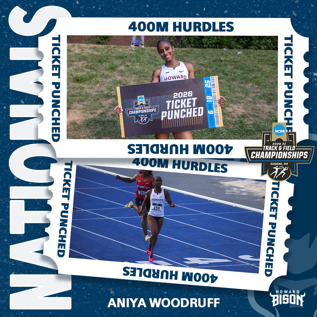 HUBisonSports's tweet photo. 🏃🏿‍♀️ | A double dose of personal bests! Cenaiya Billups (55.09) and Aniya Woodruff (55.43) punch their tickets to Eugene in the 400M hurdles! 
#HUBison #HBCUTrackandField https://t.co/djV95fBt3i
