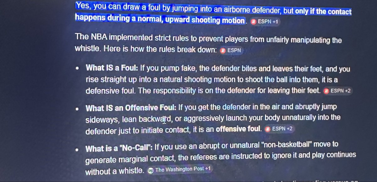 dhar2430's tweet photo. @LakeShowYo Literally an offensive foul the game is ruined https://t.co/4KwmS3pzpY